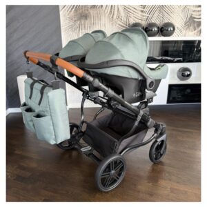 Alternative view of Sage Mist Twin Pram Pushchair – ADBOR Duo Lux Travel System