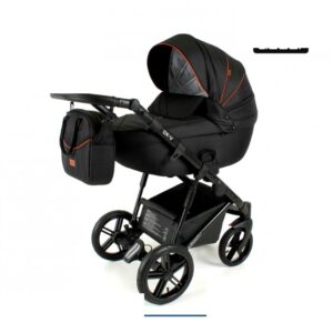 Black & Orange 2 in 1 Pram Pushchair – ADBOR OX-V Travel System