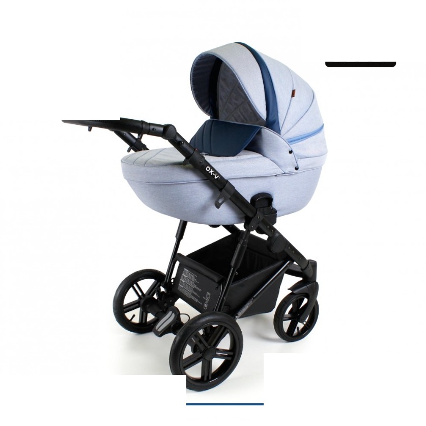 Denim Blue 2 in 1 Pram Pushchair – ADBOR OX-V Travel System - Image 2