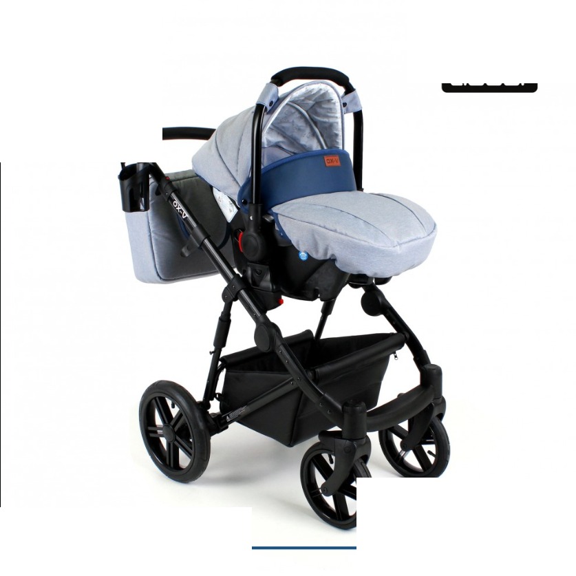 Denim Blue 2 in 1 Pram Pushchair – ADBOR OX-V Travel System - Image 3