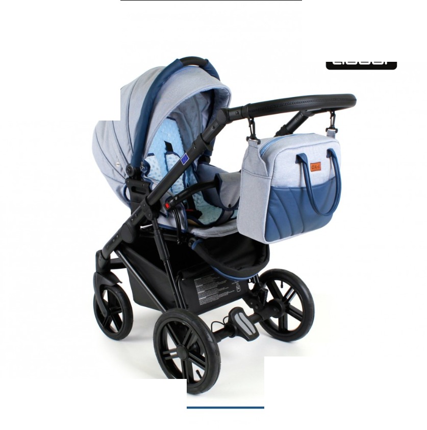 Denim Blue 2 in 1 Pram Pushchair – ADBOR OX-V Travel System - Image 4