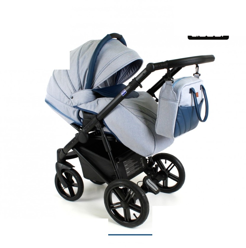 Denim Blue 2 in 1 Pram Pushchair – ADBOR OX-V Travel System - Image 5