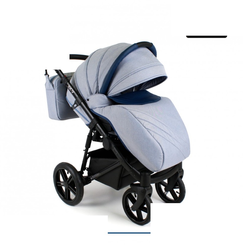 Denim Blue 2 in 1 Pram Pushchair – ADBOR OX-V Travel System - Image 6
