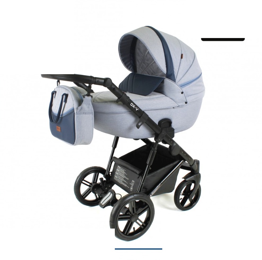 Denim Blue 2 in 1 Pram Pushchair – ADBOR OX-V Travel System - Image 7