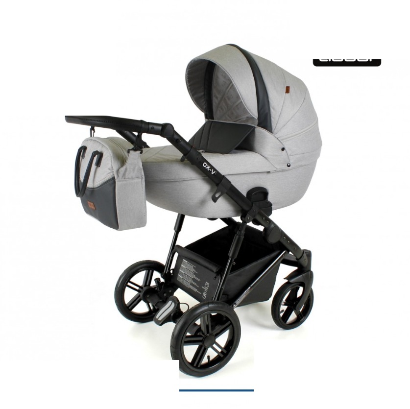 Charcoal Grey 2 in 1 Pram Pushchair – ADBOR OX-V Travel System