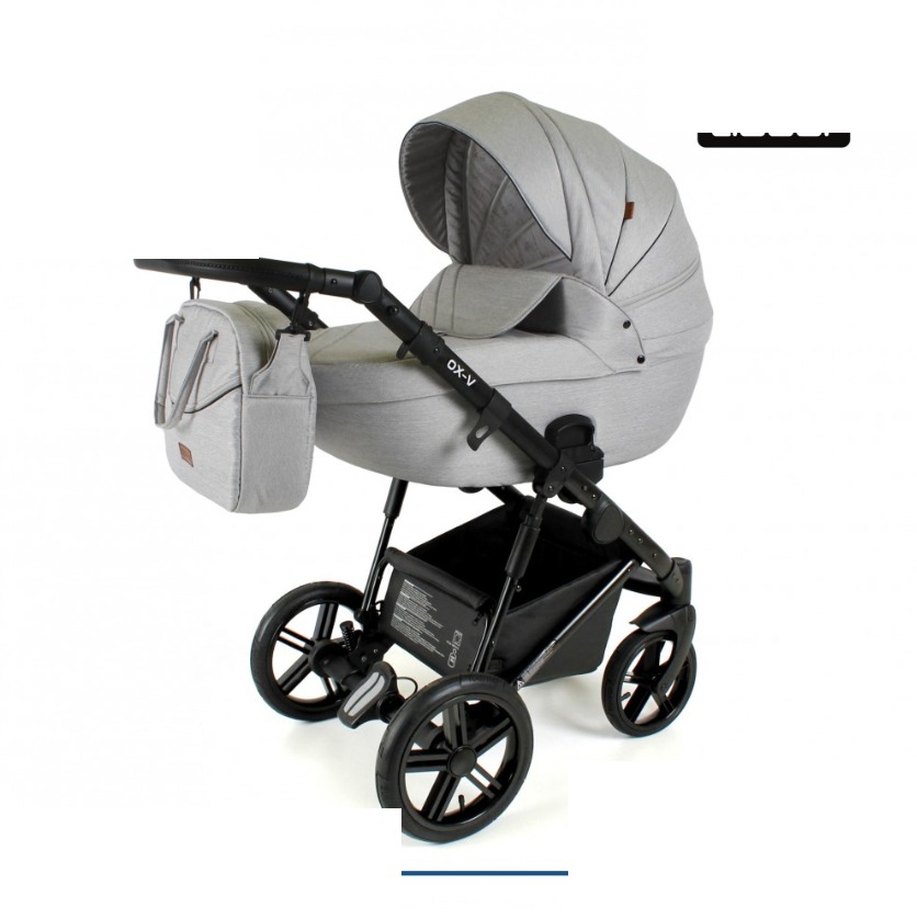 Light Grey 2 in 1 Pram Pushchair – ADBOR OX-V Travel System