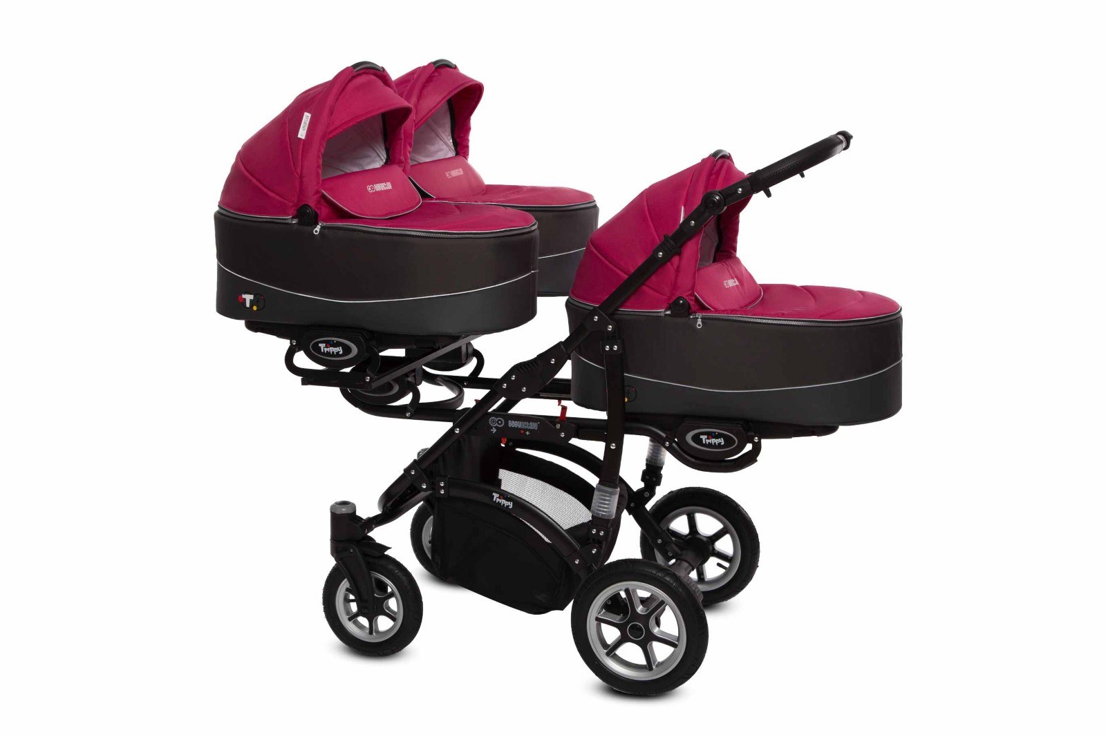 Amarant Purple Triplet Pram Pushchair – BabyActive Trippy Travel System Full Set