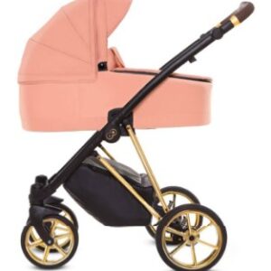 Apricot Orange Pram Pushchair 3 in 1 – BabyActive Musse Ultra Travel System with Car Seat