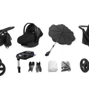 Black Magic Pram Pushchair 2 in 1 – BabyActive Mommy Travel System