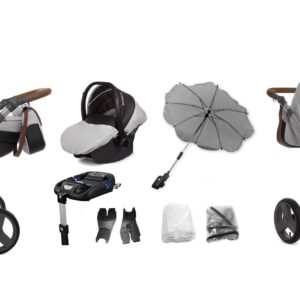 Gray Star Pram Pushchair 2 in 1 – BabyActive Mommy Travel System