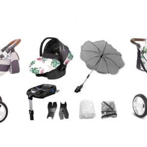 Flamingo Pattern Pram Pushchair 2 in 1 – BabyActive Mommy Travel System