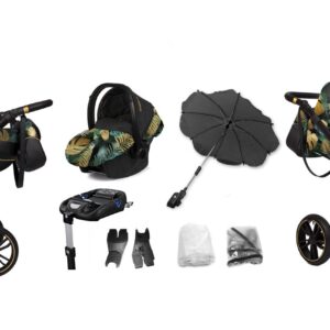 Special Jungle Gold Pattern Pram Pushchair 2 in 1 – BabyActive Mommy Travel System
