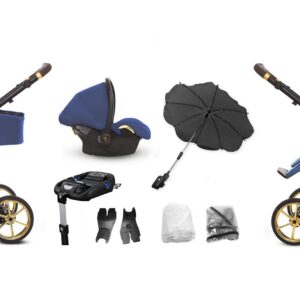 Blueberry Pram Pushchair 3 in 1 – BabyActive Musse Royal Travel System with Car Seat