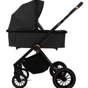 Visão alternativa de Black 3 in 1 Pushchair – BabyLux Castor Travel System