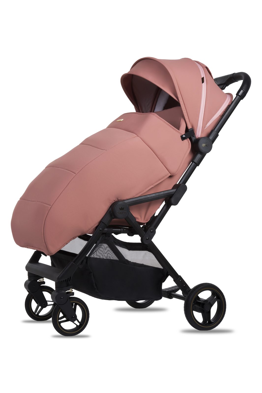 Salmon Pink 2 in 1 Pushchair – BabyLux Giau Travel System – Image 2