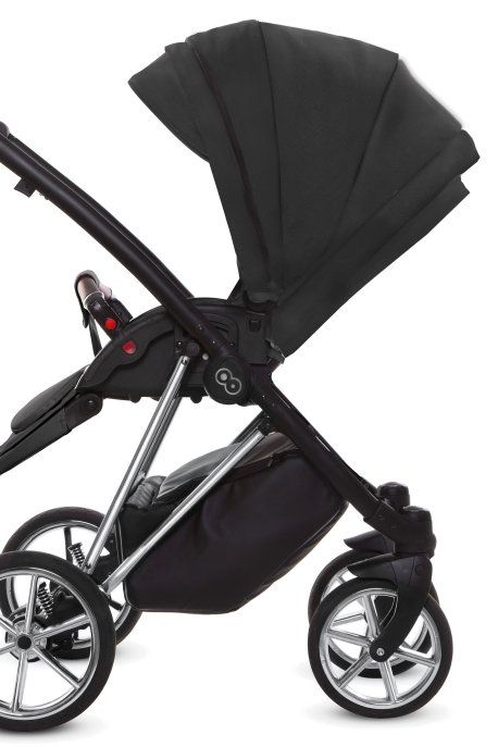 Black Pram Pushchair 4 in 1 – BabyActive Musse Ultra Travel System with Car Seat & Isofix Base - 4 kép