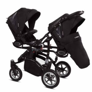Az Black Twin Pram Pushchair – BabyActive Twinni Travel System Full Set alternatív nézete