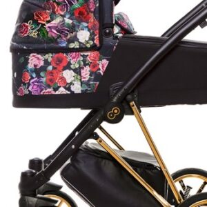 Alternative view of Dark Rose Pattern Pram Pushchair 3 in 1 – BabyActive Musse Rose Travel System with Car Seat