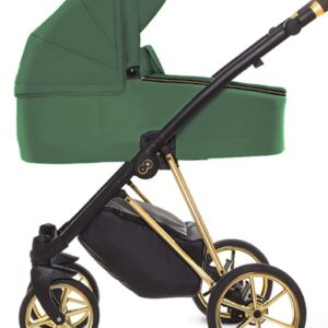 Emerald Green Pram Pushchair 3 in 1 – BabyActive Musse Royal Travel System with Car Seat