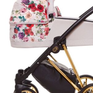 Alternative view of Light Rose Pattern Pram Pushchair 3 in 1 – BabyActive Musse Rose Travel System with Car Seat