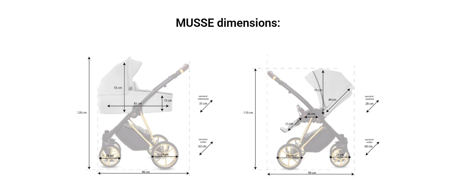 Musse Ultra dimensions diagram