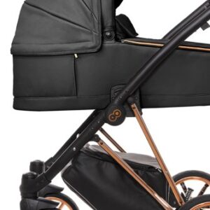 Vista alternativa de Onyx Black Pram Pushchair 3 in 1 – BabyActive Musse Royal Travel System with Car Seat