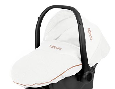 Rose Gold Trim Pram Pushchair 4 in 1 – BabyActive Mommy Glossy White Travel System with Car Seat & Isofix Base - Afbeelding 3