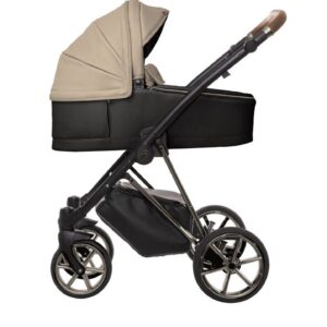 Sand Beige Pram Pushchair 4 in 1 – BabyActive Musse Royal Travel System with Car Seat & Isofix Base