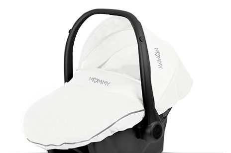 Silver Trim Pram Pushchair 3 in 1 – BabyActive Mommy Glossy White Travel System with Car Seat - 6 kép