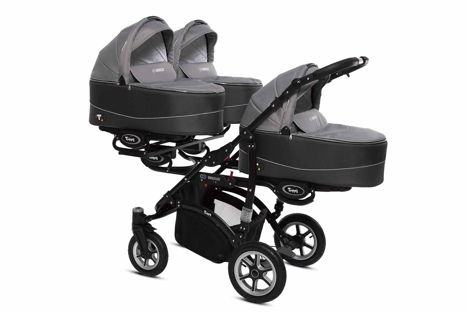 Silver Triplet Pram Pushchair – BabyActive Trippy Travel System Sport Set