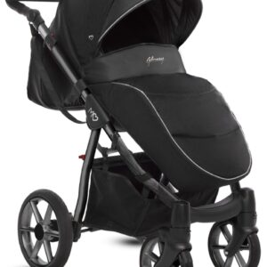 Az Space Grey Trim Pram Pushchair 2 in 1 – BabyActive Mommy Glossy Black Travel System alternatív nézete