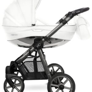 Space Grey Trim Pram Pushchair 2 in 1 – BabyActive Mommy Glossy White Travel System