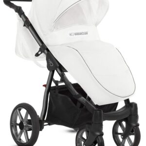 Az Space Grey Trim Pram Pushchair 2 in 1 – BabyActive Mommy Glossy White Travel System alternatív nézete