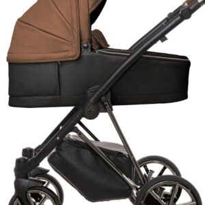 Vista alternativa de Timber Brown Pram Pushchair 3 in 1 – BabyActive Musse Royal Travel System with Car Seat