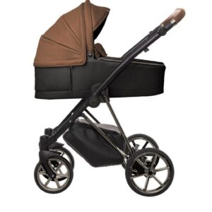 Timber Brown Pram Pushchair 3 in 1 – BabyActive Musse Royal Travel System with Car Seat