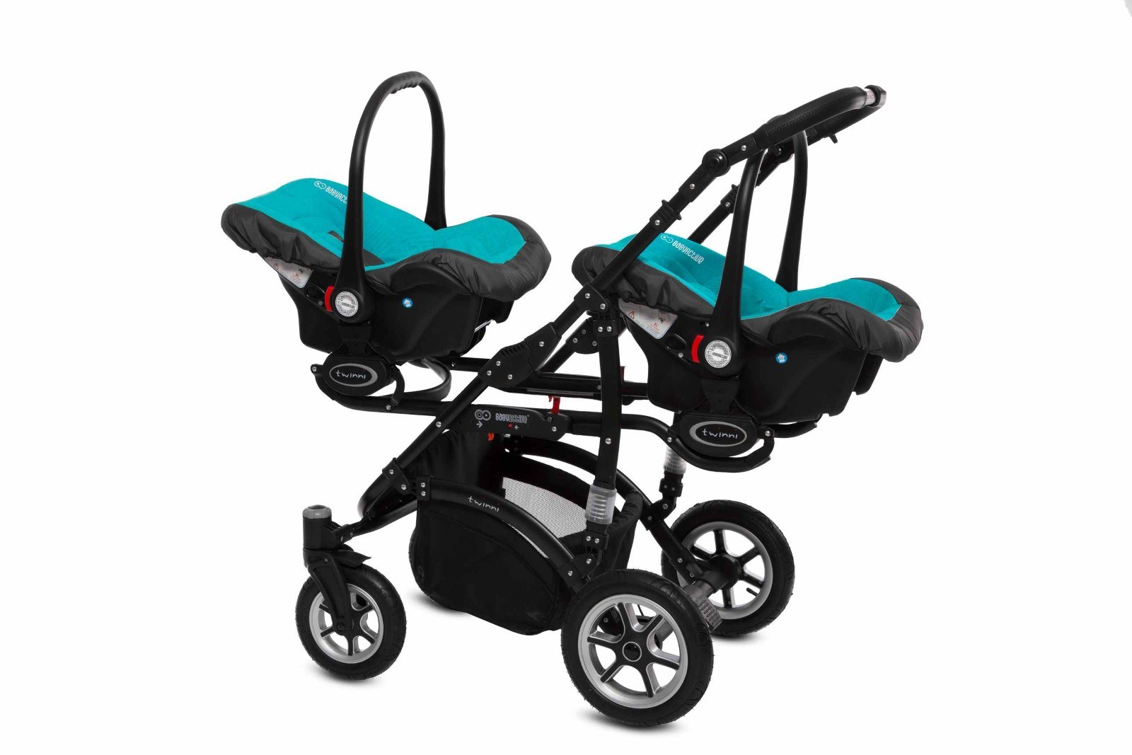 Tropic Green Twin Pram Pushchair – BabyActive Twinni Travel System Full Set - Obrázek 8